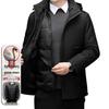 Brand High-End Men's Goose Down Jacket: Thickened, Warm, Hooded, 5-in-1 Casual Coat for Middle-Aged Dads