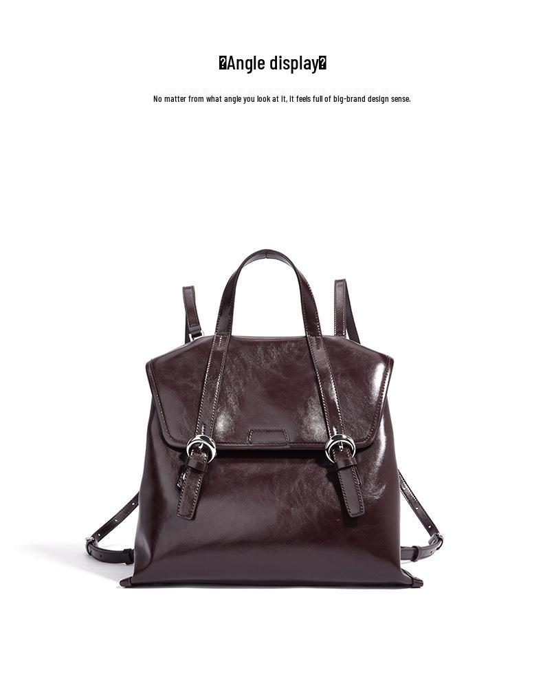 2025 Echtes Leder Vielseitige Damenmode Rucksack Handtasche