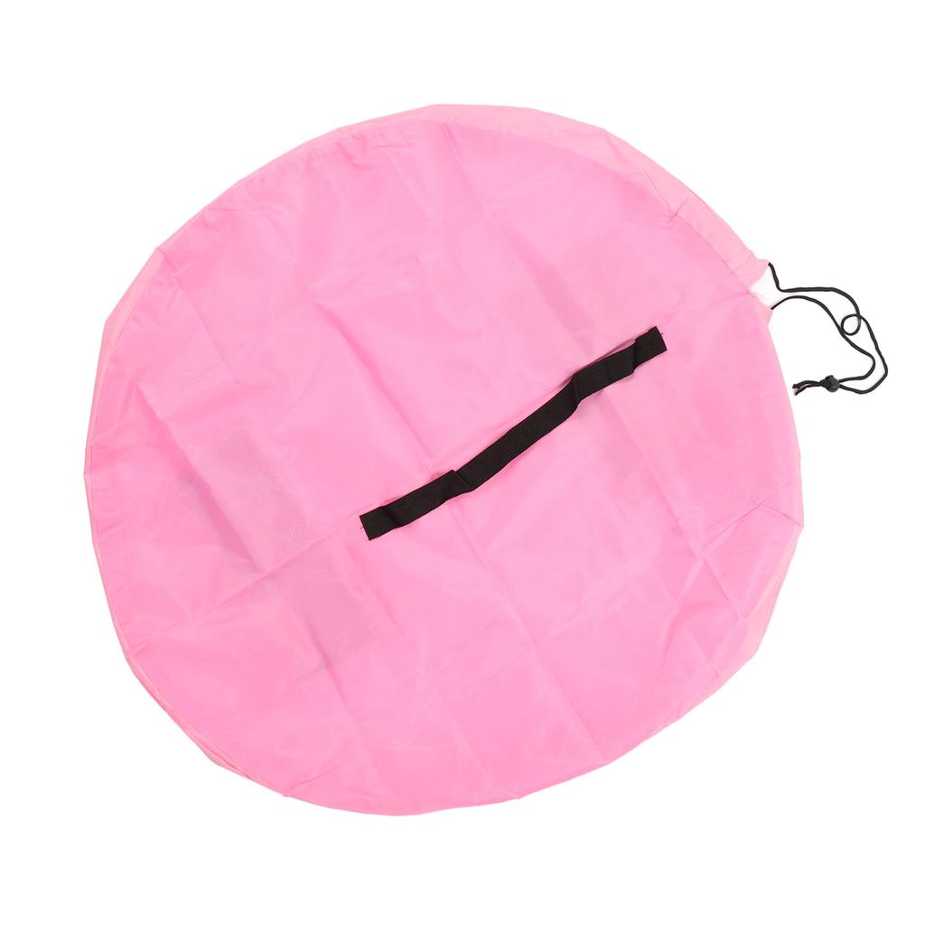 Toy Mat Storage Bag Polyester Waterproof Large Capacity Tear Resistant Multifunctional Drawstring Toy Storage Organizer Pink