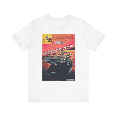 Nissan Gazelle Retro Auto Kunst Grafikdruck Unisex Jersey Kurzarm T-Shirt