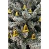 New Year's Pine Tree Bell Ornament Gold String 9pcs 3 Cm New Year Tree Ornament Gold Golden Yellow Color Bell Shiny