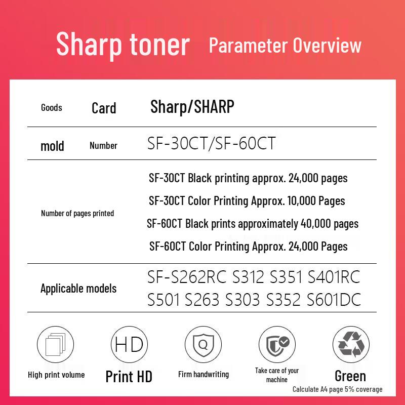 Sharp SF-30CT Series Original 4-Color Toner Cartridge Set