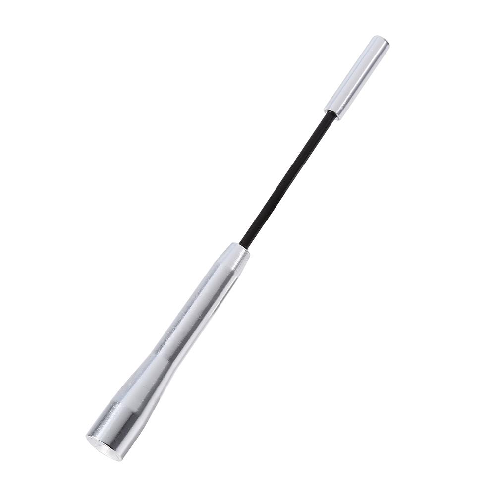 Car Three Sections Extendable Alloy Bee Sting Radio Roof Mast Antenna Aerial Ariel AM FM Silver