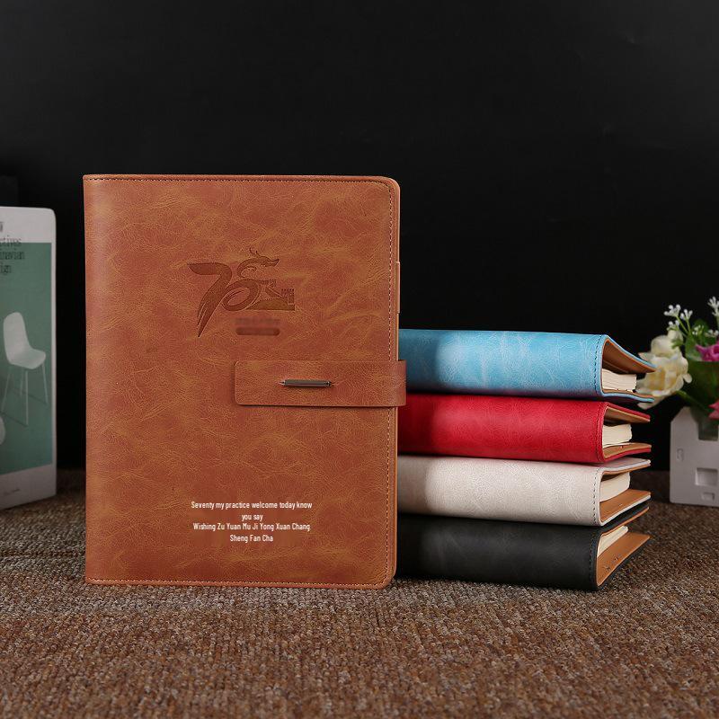 Business Loose-Leaf Notebook with Buckle - Notepad Gift Box Set