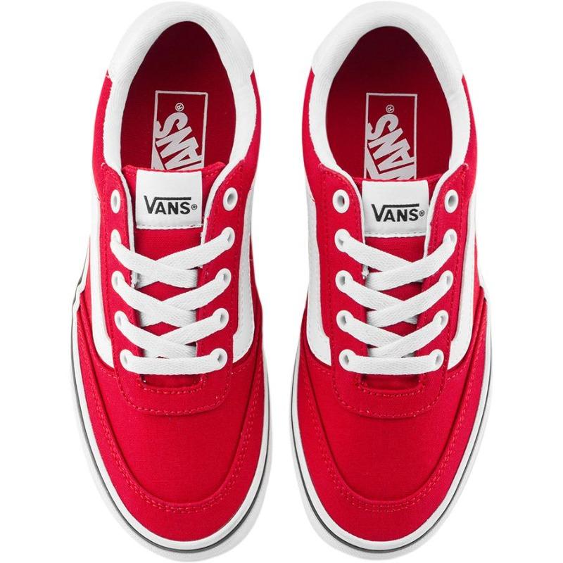 Vans Brooklyn LS Women's Low Top Canvas Sneakers Red VN000EBSGH3