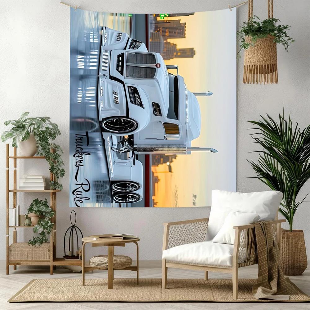 Kw Heavy Trucks Wall Decor Tapestry Art For Pet Memorial Birthdaywedding Party Backdrop Family Gift