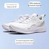 Li Ning Kids Ling Yue 5 Synthetic Leather Comfortable Breathable Shock Absorbing Durable Low Top Casual Shoes Kids Casual Shoes White YKCU116-11