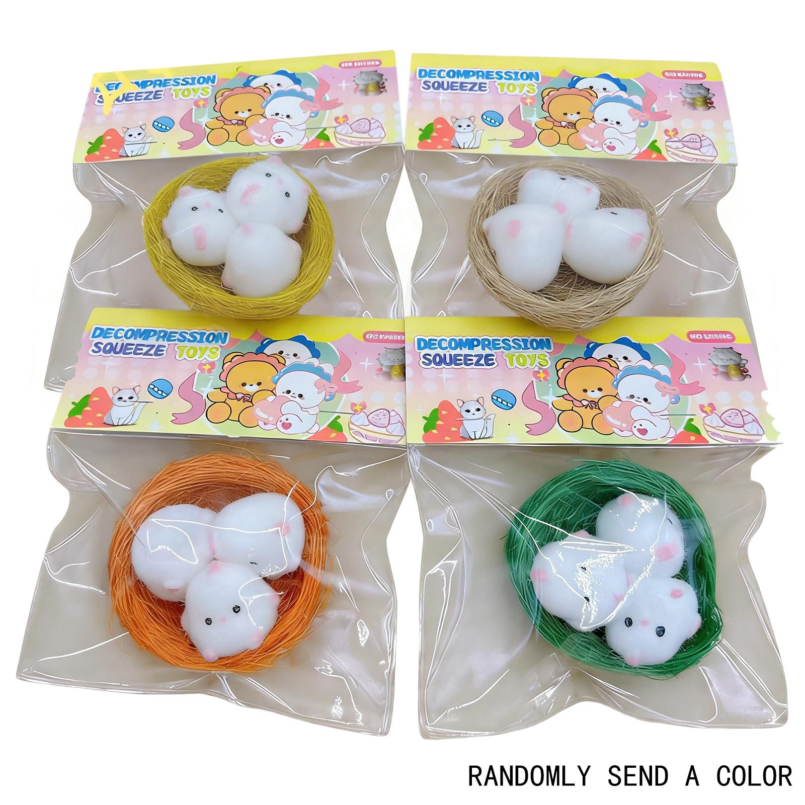 

Rot Stress Toy Stress Nest Chick Toy Slow Rising Simulation Chicken Toy Decompression Three Chicken Sensory Toy Skateboard белый