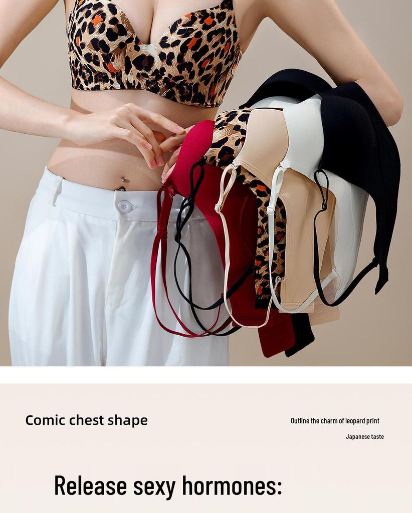 Beautiful Cross Back Cartoon Super Thick 6cm Seamless Bra for Small Chest - Enhancing and Supportive