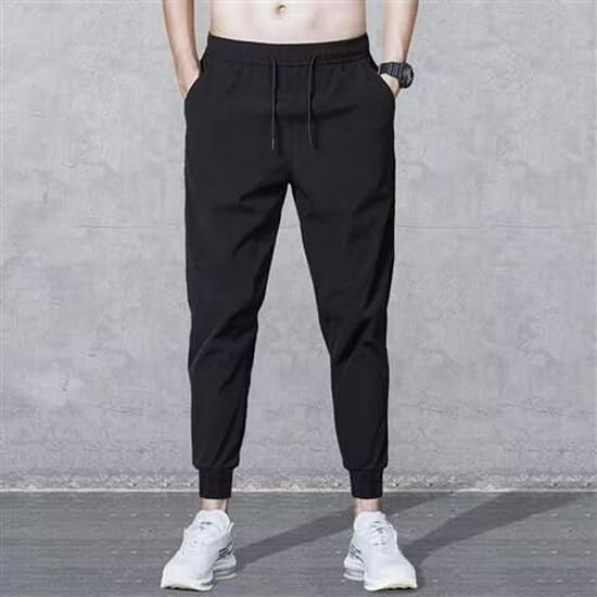 

Мужские свободные белые спортивные штаны с манжетами в корейском стиле - модная весенне-осенняя мода, повседневные спортивные штаны большого размера M