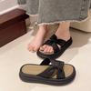 2024 Summer Outerwear New Fairy Style Dress Thick Bottom Beach Sandals Fashion Cool Slippers for Women