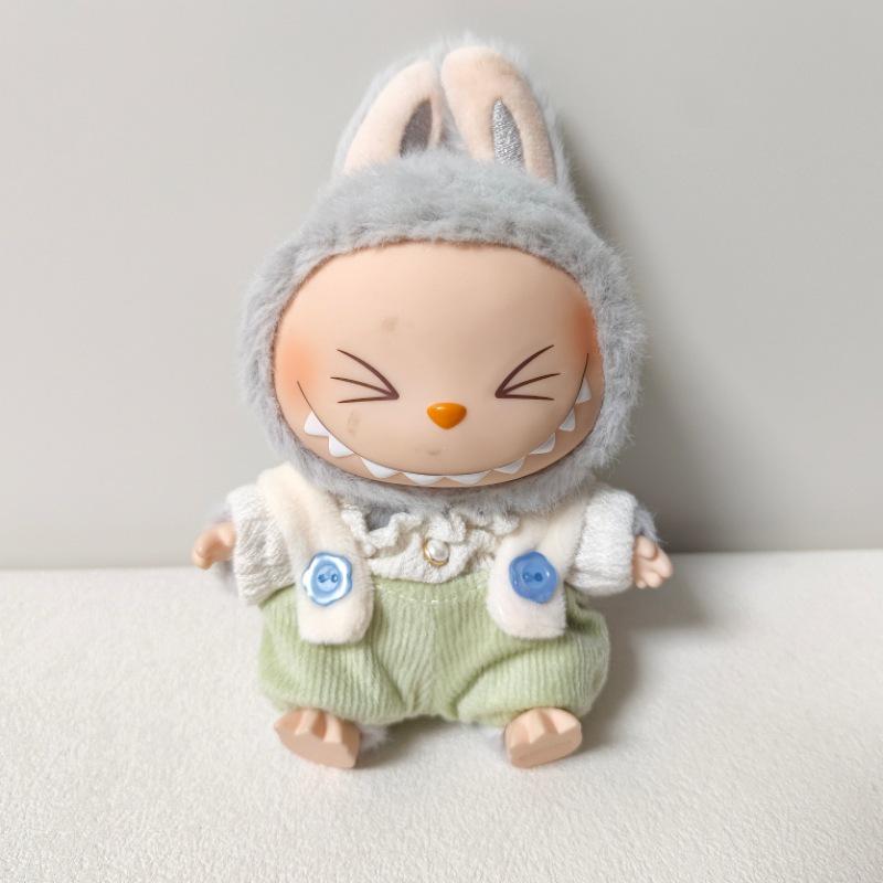 17CM Second Gen Labubu Knitted Hat with Silicone Pendant Replacement Outfit