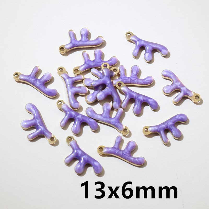 20pcs Stainless Steel Enamel Small Cute Charms Pendant Fish Starfish Coral Reef DIY Jewelry Making Accessories Findings