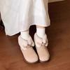 Fashion Women's Short Boots Winter Buckle Strap Plush Thicken Non Slip Cotton Shoes Comfort Tumed-over Edge Platform Snow Boots