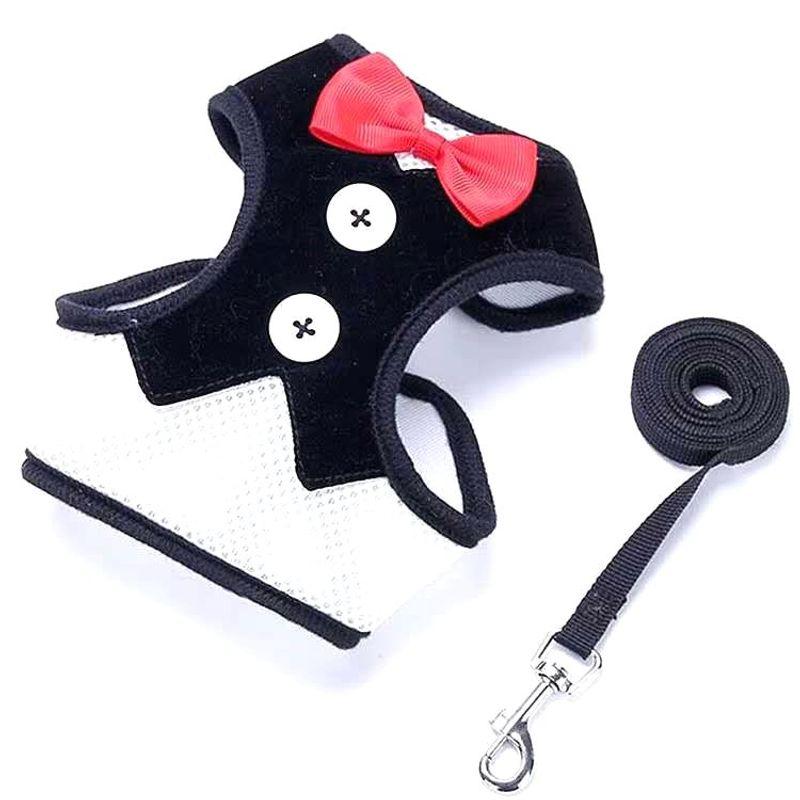 

Manufacturer Dog Rope Wholesale Vest Chest Strap Pet Evening dress Butterfly Bow Tie Chest Harness Pet Supplies S (dog and cat 1.00 kg-4.00 kg Black tuxedo leash