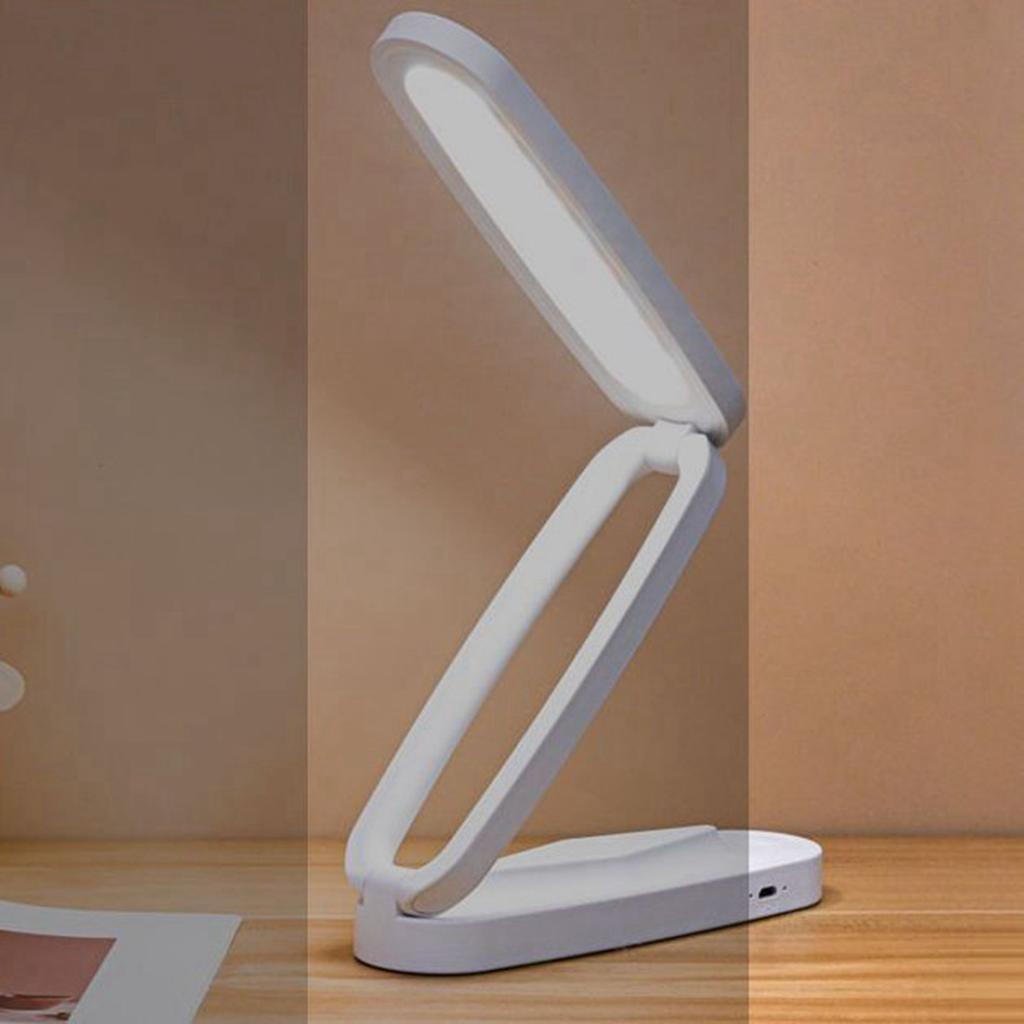 LED Desk Lamp Eye Caring Rechargeable 3 Gear Adjustable Folding Touch Bedside Table Light for