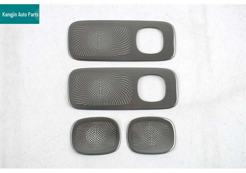 Black Titanium Stainless Steel Speaker Covers for GAC AION 26 HaoBo A800 - Front & Rear Roof Interior Modification