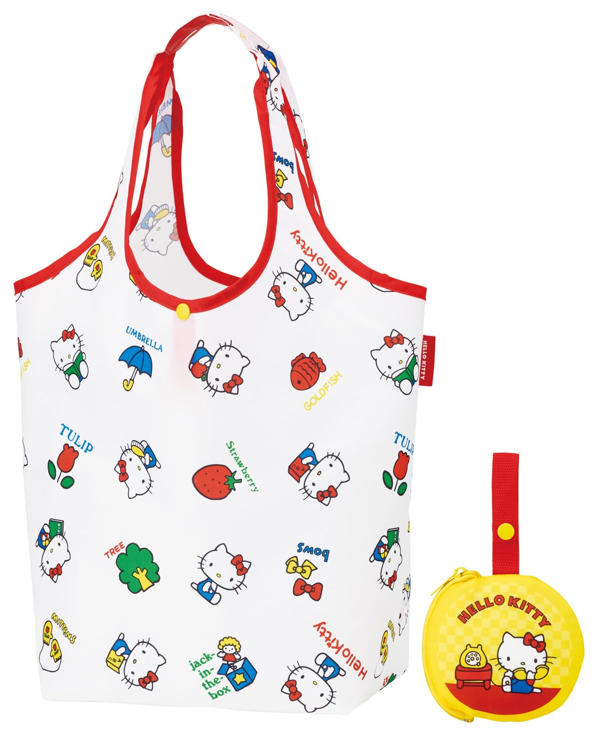 Сумка для покупок Скейтбордист с Эко 41 см x 18 см x 32 см Sanrio Hello Kitty Ретро 25 Косметичка, Сумка, (W) (D) (ЧАС), Дизайн, KBS42P-A