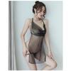 Erotic Underwear Women's Large Size Pan Jinlian Sexy Temptation Mesh Belly Pocket Pajamas Sexy One Piece with Hair