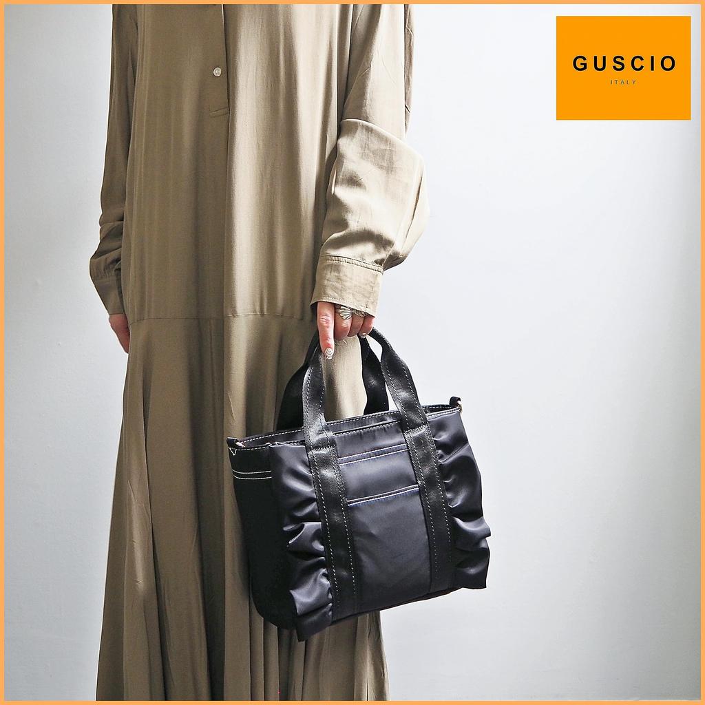 Nylon frill tote shoulder for italy 121116 [Guccio Italy] bag, 2-way bag, handbag, square, cute, events, women's fashion, (BLACK)