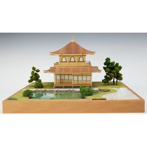 Woody Joe 1/75 Jisho-ji Temple Ginkakuji Wooden Model Assembly Kit, Molded Color