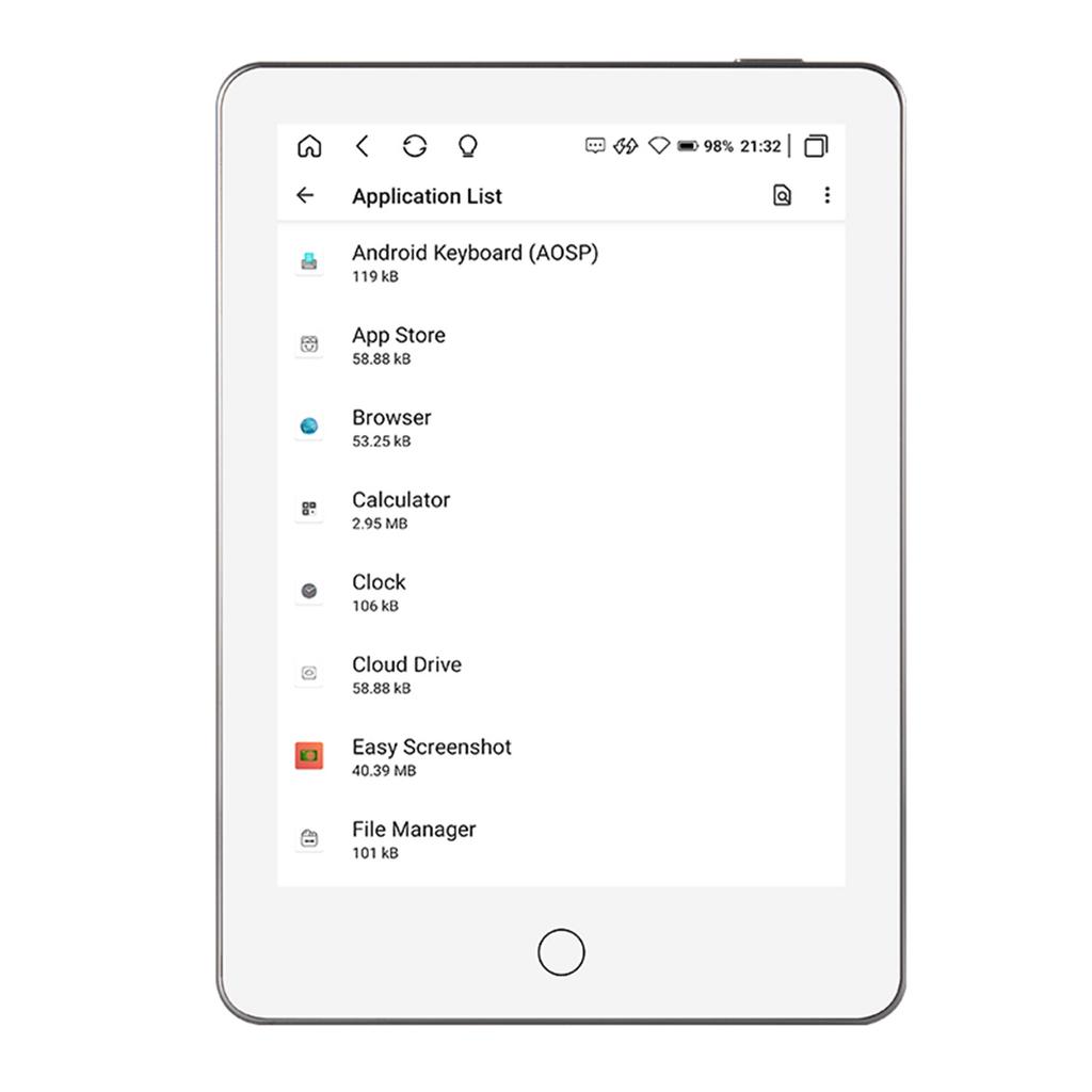 6 Inch E Book Reader with 300DPI Clear Screen 4+64GB Storage Built in Reading Light White