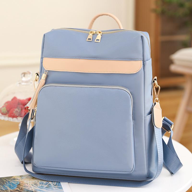 Рюкзак новой цветовой гаммы Японский и корейский простой стиль Ins Литературный плечевой рюкзак синий