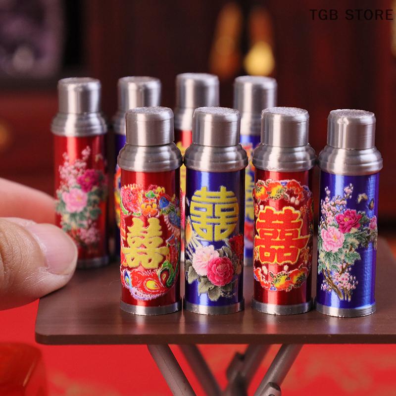 1/12 Mini Chinese Nostalgic Scene Warm Water Bottle Model Dollhouse Toys Dollhouse Miniature Accessories Doll House Decoration