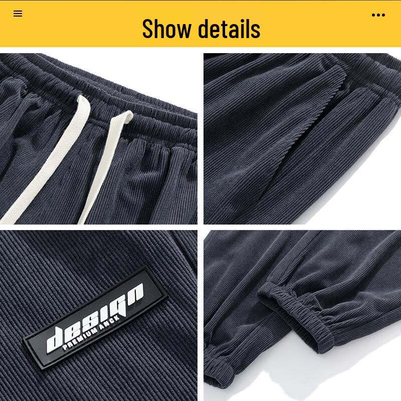 Mark Fairwhale Men's Corduroy Loose Harem Pants