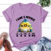 New Chicken I Have 5 Moods Printing T Shirts Unisex Fashion Short Sleeve T Shirt Summer Casual Loose Women T-Shirt