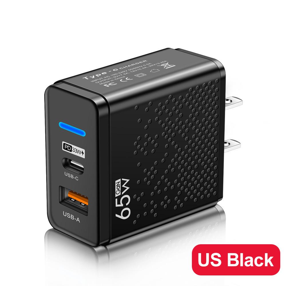 Multi-Port LED USB+PD Type-C Fast Charger with US, EU, UK Plugs