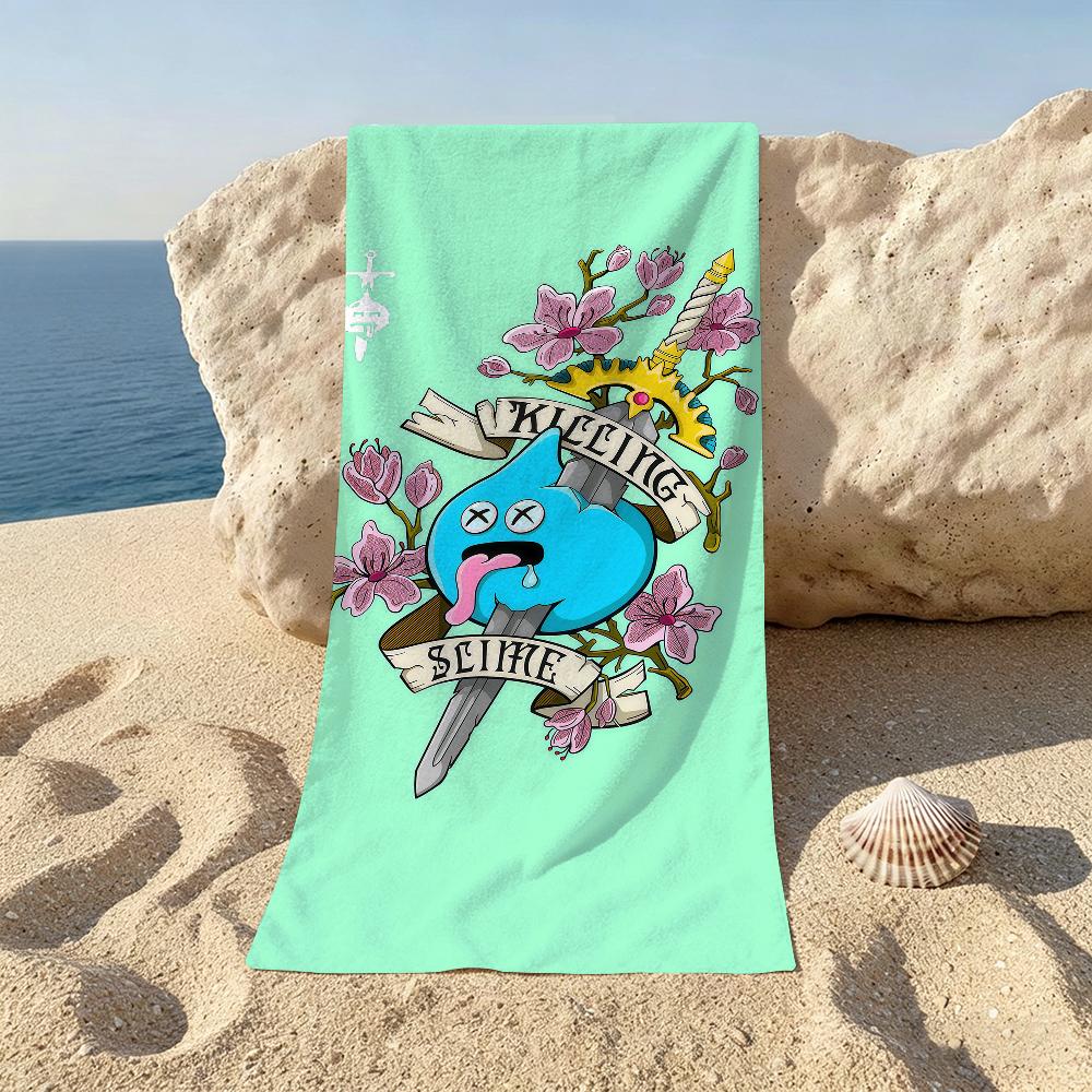 Cartoon Slime D-dragon Quest Children Towel For Beaches Yoga Studios Gyms Hot Springs Swimming Pools And Picnics