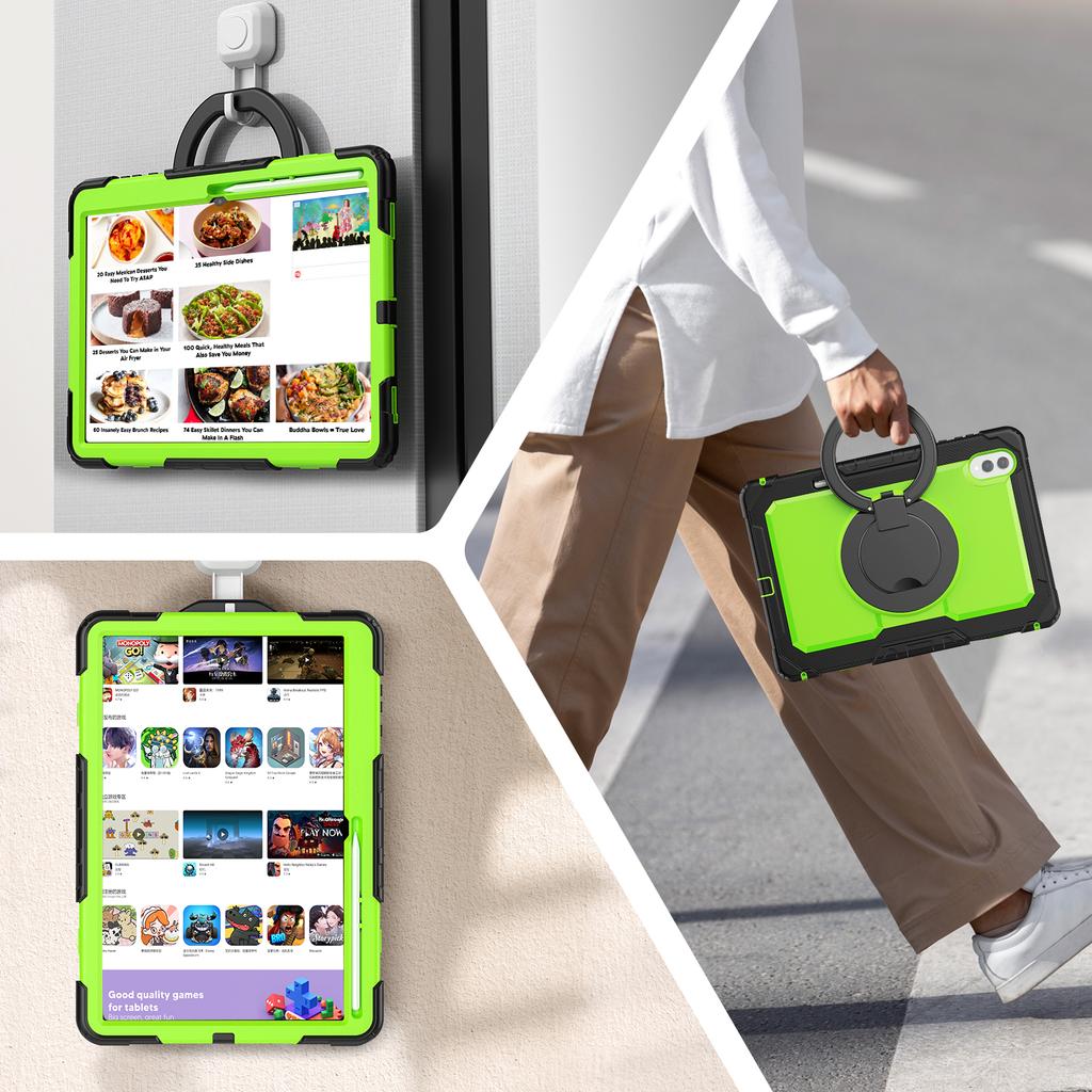 360 Rotating Handle Grip Case For Samsung Galaxy Tab S11 Ultra 2025 14.6" SM-X930 X936 Rugged Stand Cover With Shoulder Strap