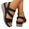 Women's New Summer Plus Size Peep Toe Casual Sandals Platform Wedge Heel Sandals