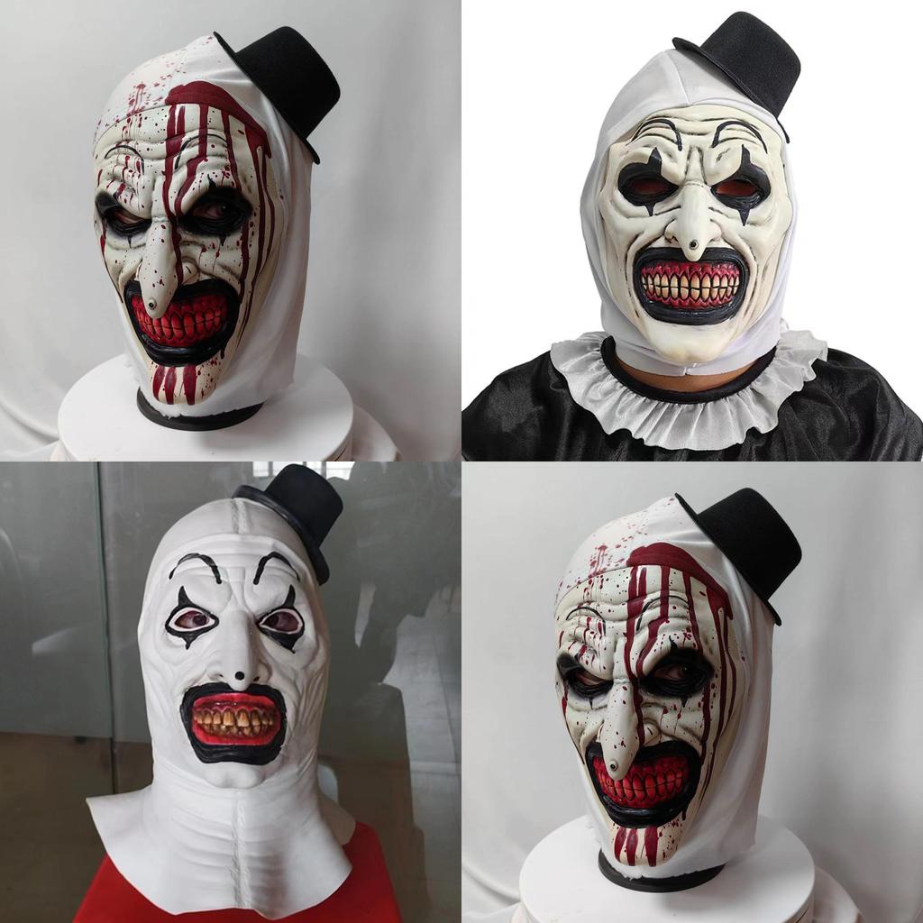 Terrifier Clown Latex Mask Halloween Party Costume Accessory For Cosplay And Themed Events