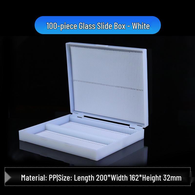 Buckle Slide Box: Holds 5/10/12/25/50/100 Microscope Slides with Secure Storage