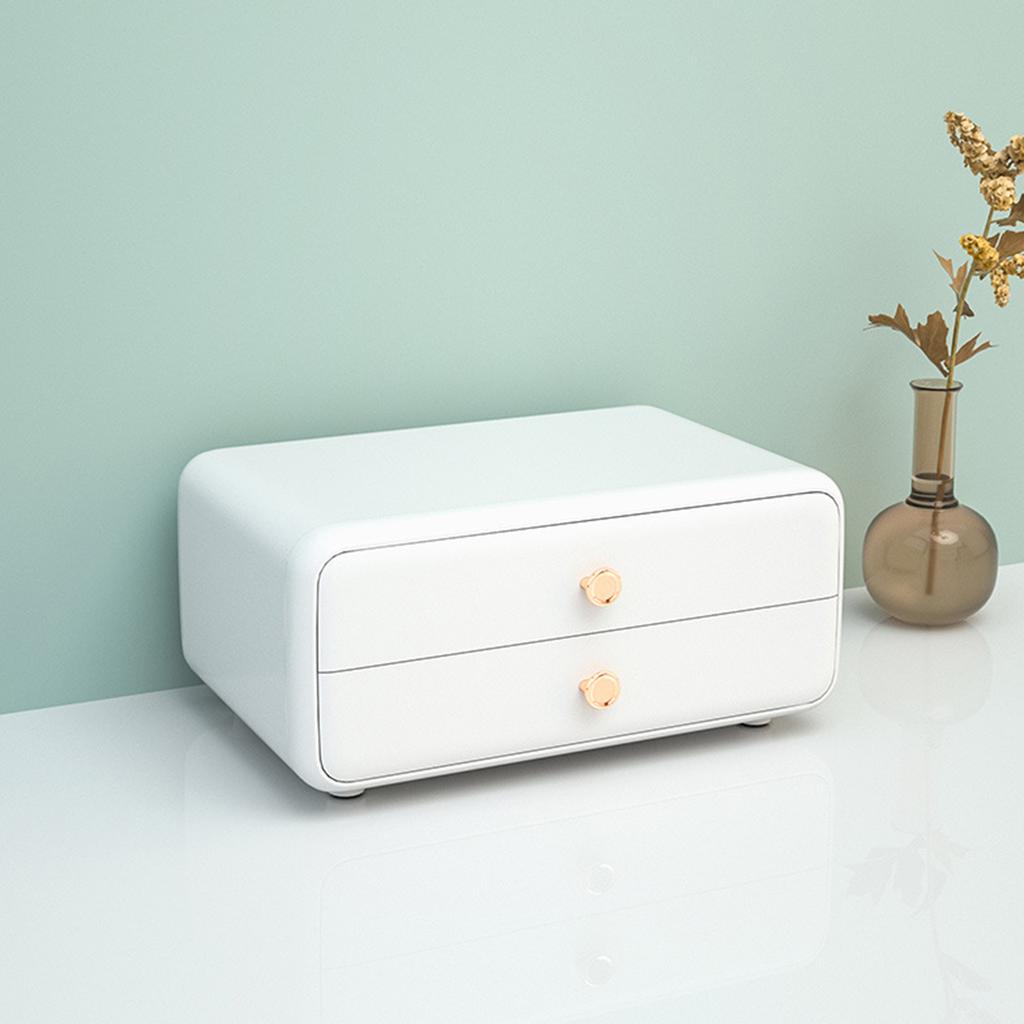 Cutie de Depozitare Cosmetice de Birou Tip Sertar Organizator Machiaj Rezistent la Praf Bijuterii Ruj Îngrijire Piele