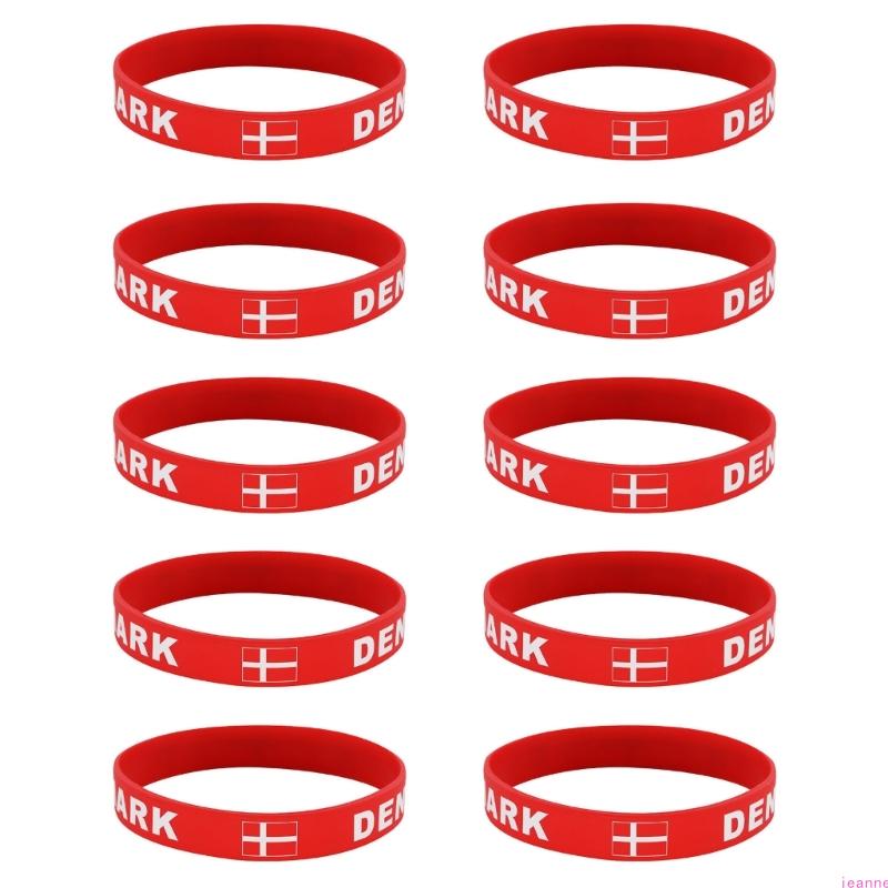 10Pcs/set Soft Elastic 2026 Sports Event Fan Bracelets Showcasing International Team Color Great For Collector