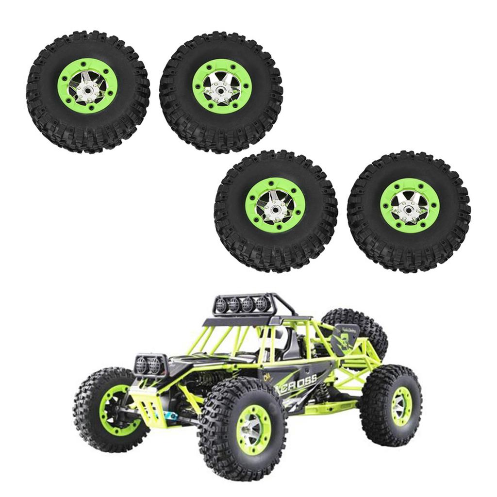 1 12 RC Car Tires Wheel Model Spar Parts for Wltoys 12428 12423(left Right Tire, 4pcs)