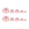 Hot-Selling French White Toe Nail Tips with Silver Glitter for Easy Nail Art
