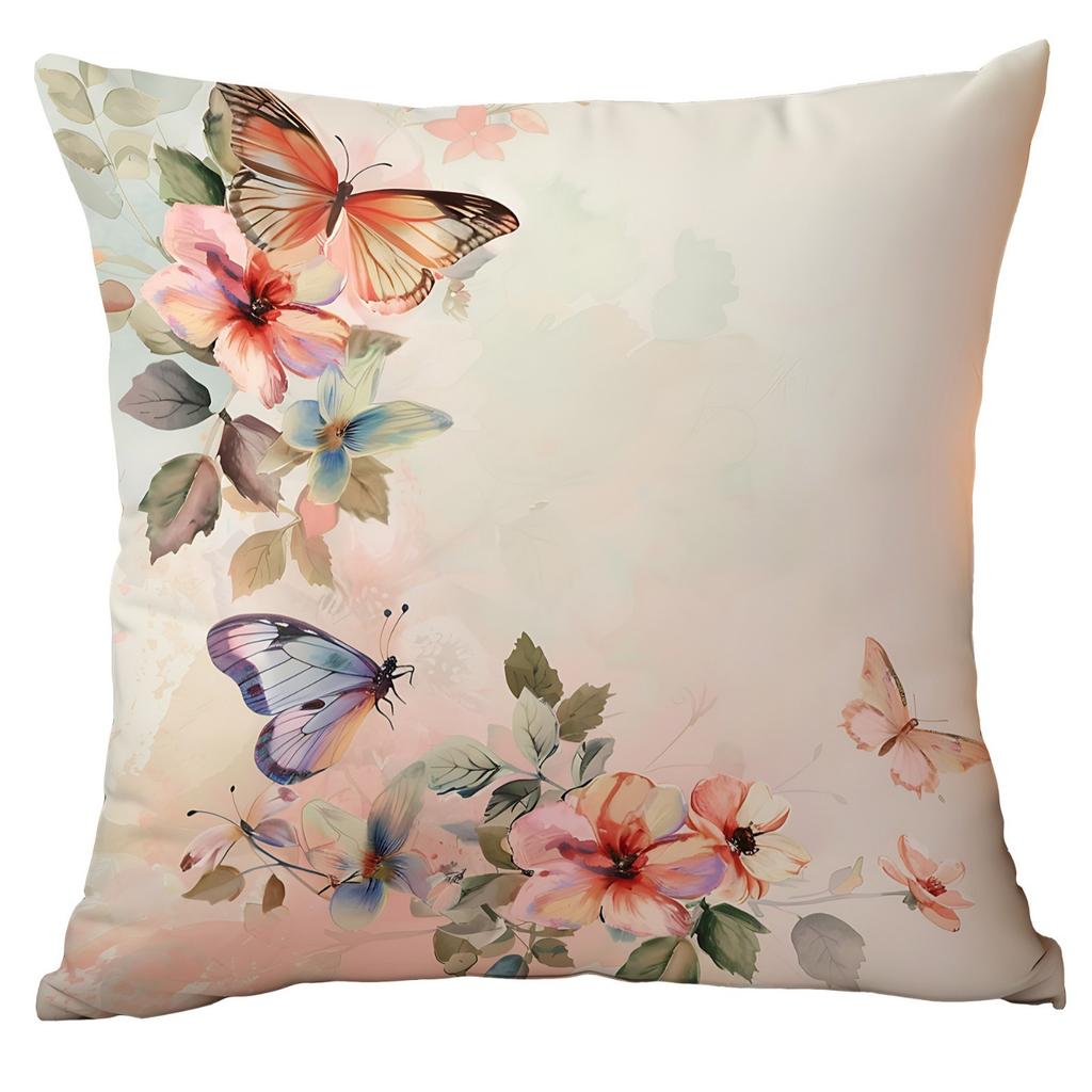 New Creative Butterfly Pillowcase Spring and Summer Dreamy Pillowcase Home Bedside Sofa Backrest Cover