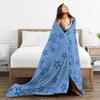 Snoopys Blue Space Astronaut Pattern Blanket Cover Flannel Throw Blanket Bed Sofa Printed Soft Warm Bedsprea,