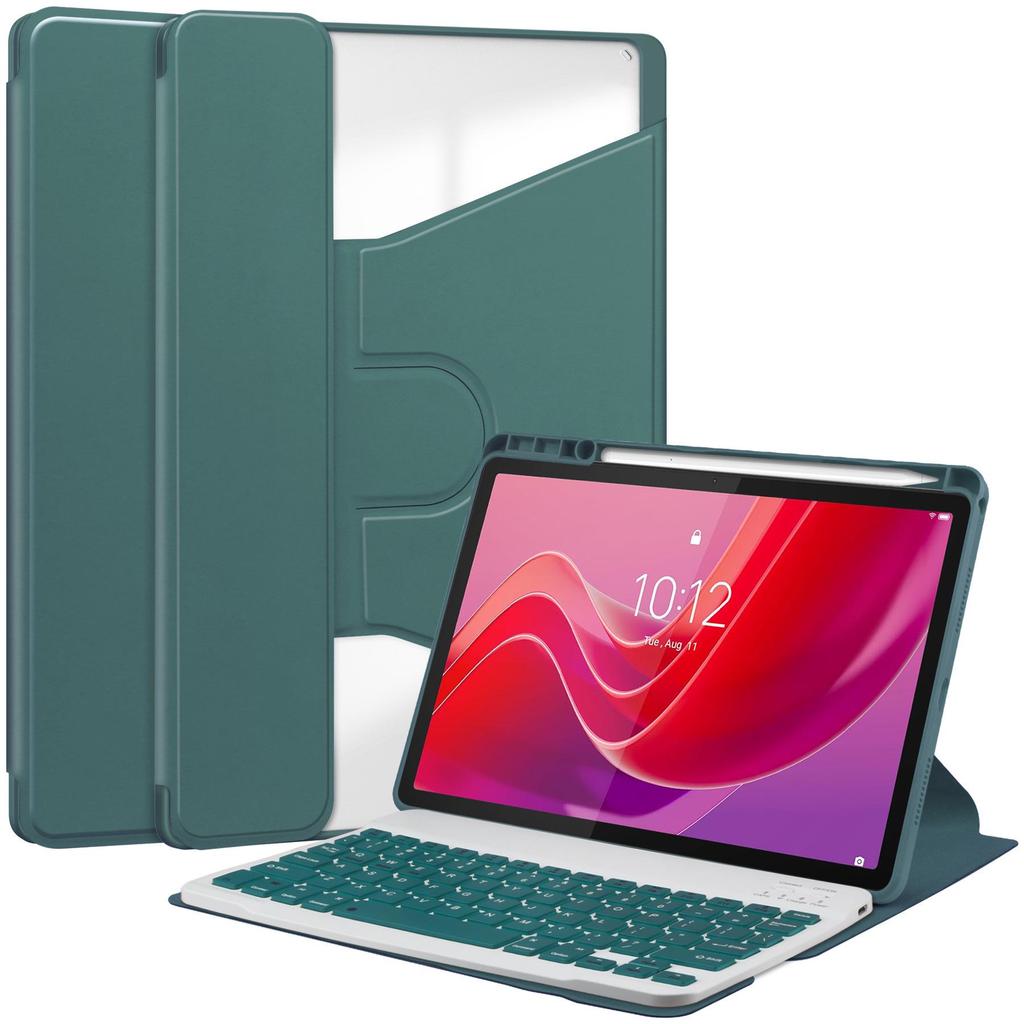 Lenovo Xiaoxin Pad M11 Rotating Acrylic Case with Bluetooth Keyboard and Pen Slot