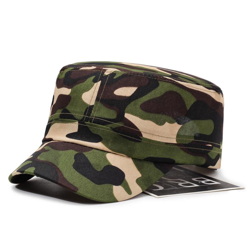 Unisex Outdoor Camouflage Sun Protection Cap: Breathable Military Style Flat Top for Spring and Summer
