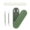 Silicone Cotton Swabs Stick Reusable Portable and Cleanable Ear Q tip Rough Friction Cotton Swabs for Ear Cleaning