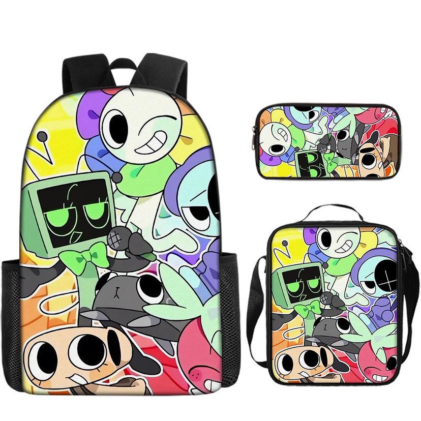 Dandy'S World Student School Bag Dandy'S World Cartoon Cute Backpack Three-Piece Set Satchel Bag Pencil Case