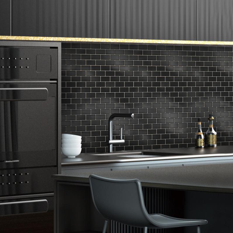 10 Stück 3D-Fliesenaufkleber, selbstklebende, wasserdichte Wandaufkleber für Küche, Badezimmer, Heimdekoration