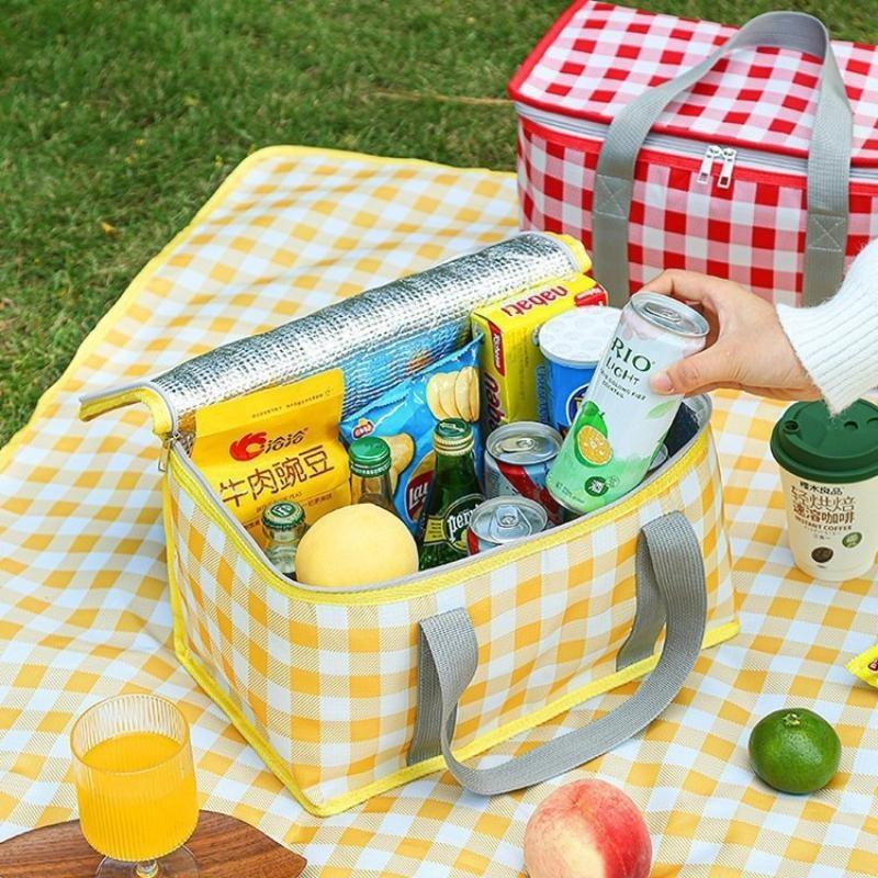 Large Capacity Thickened Insulated Picnic Tote Bag Waterproof Reusable for Outdoor Camping Beach Office School Travel
