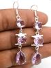 Pink Topaz Gemstone Ethnic Handmade Drop Dengle Earring Jewelry ER 238