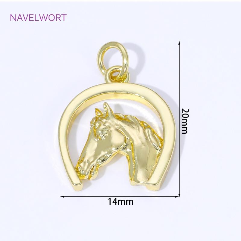 

18K Gold Plated Brass Pegasus Horse Charms Pendants For Jewelry Making,Inlaid Zircon Charms For Necklace,DIY Jewelry Accessories 2 pieces